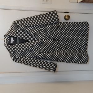 Kasper Black/White Polka Dot Coat